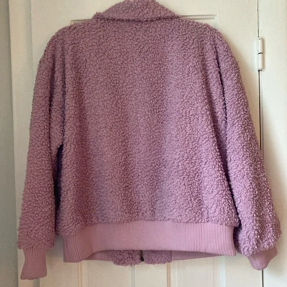 Universal Thread Sherpa Bomber Jacket- Oversized- Size Medium- Purple - Picture 6 of 8